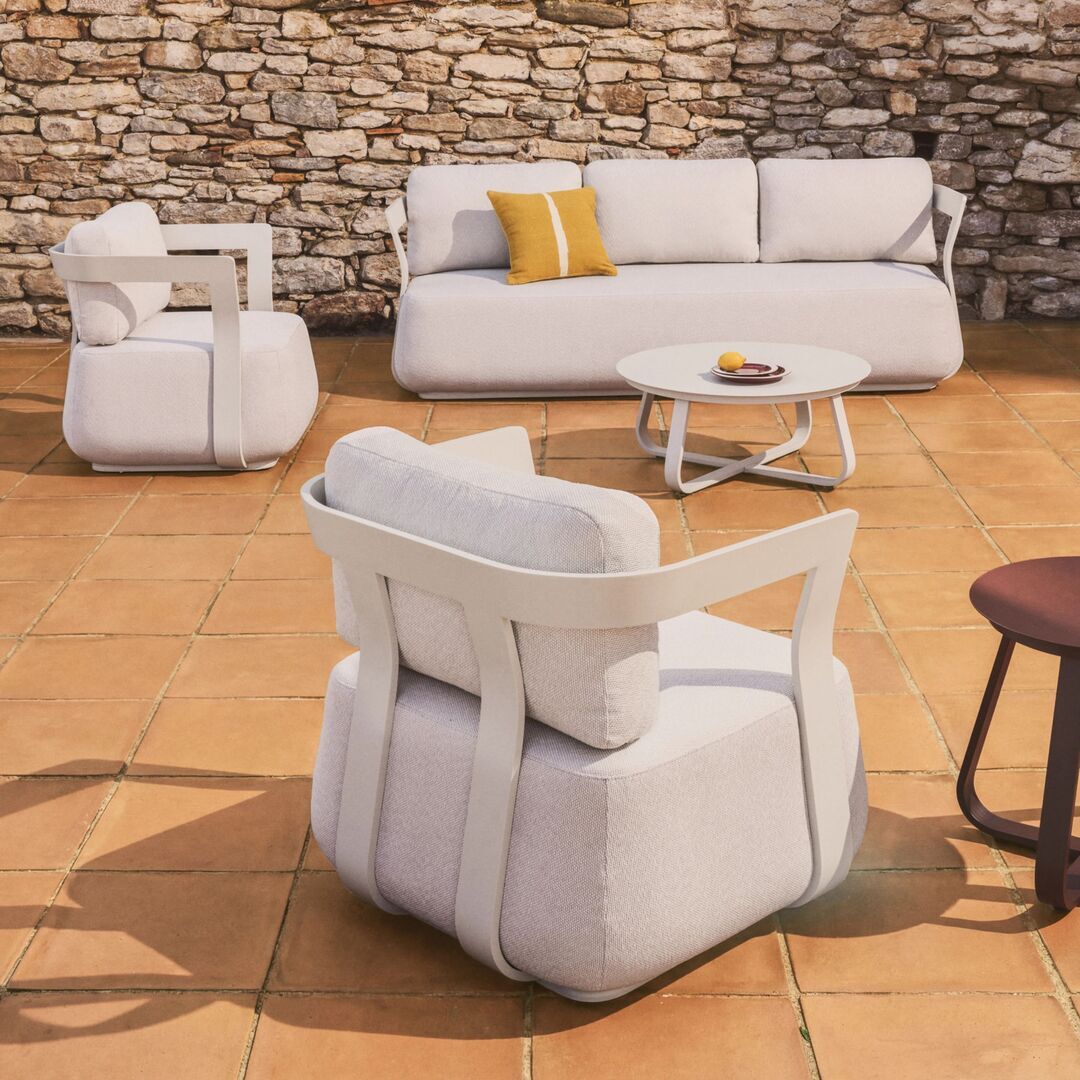 Kave Home Outdoor Sessel Tamaris von Kave Home Ecru
