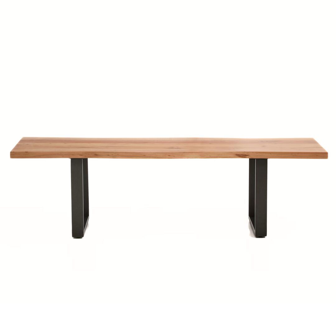 Kave Home Bank Uxue von Kave Home B: 160 cm, Natur / Schwarz
