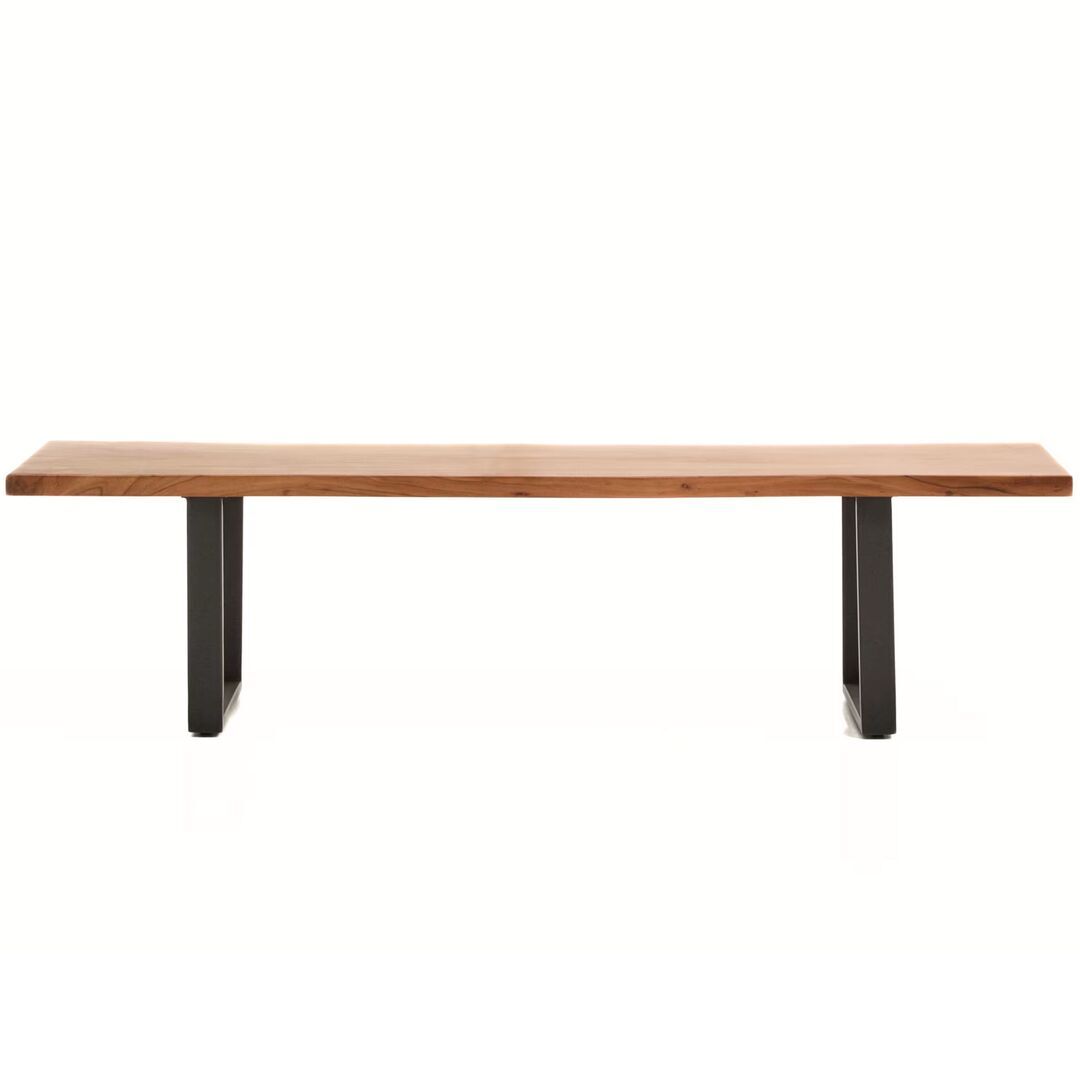Kave Home Bank Uxue von Kave Home B: 180 cm, Natur / Schwarz