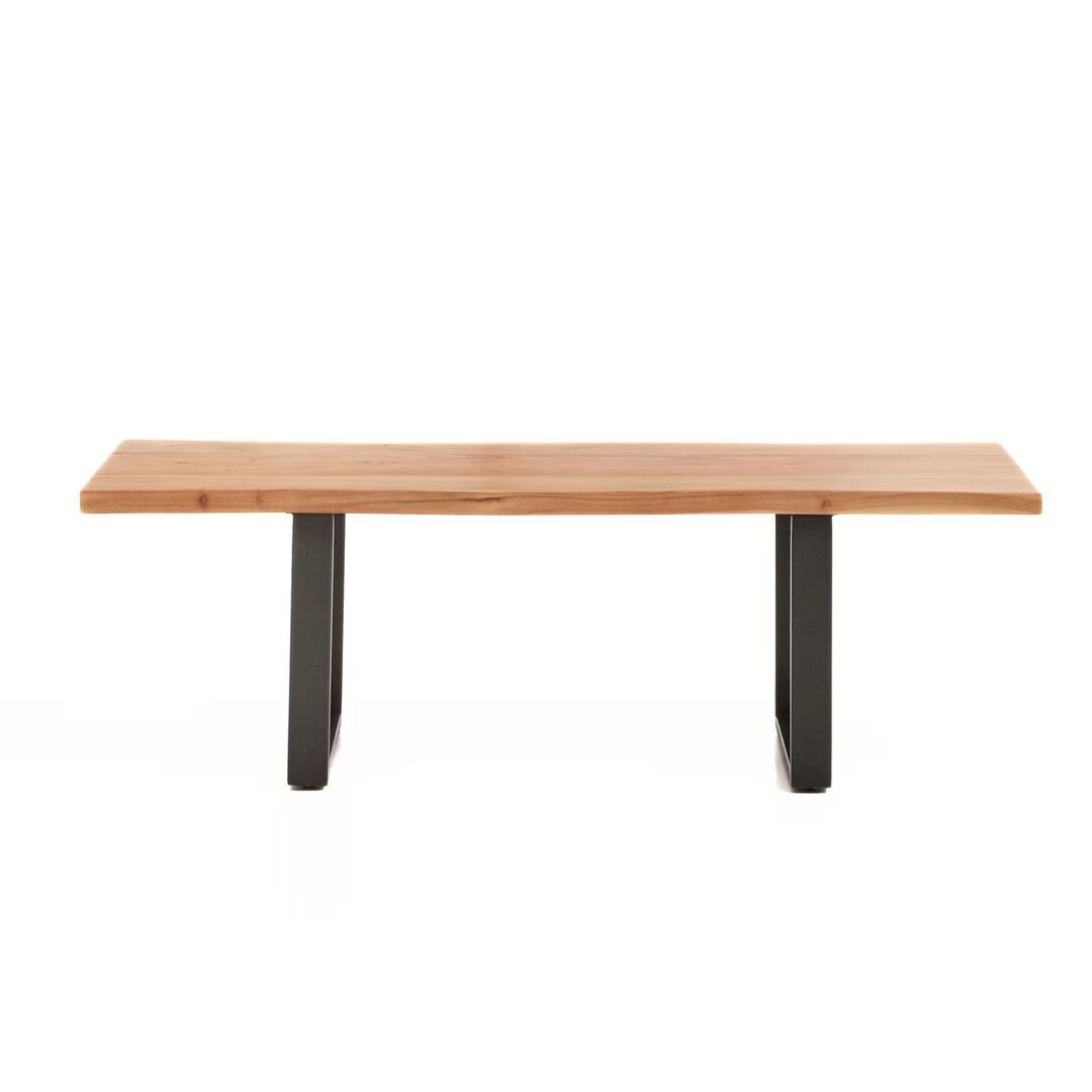 Kave Home Bank Uxue von Kave Home B: 140 cm, Natur / Schwarz