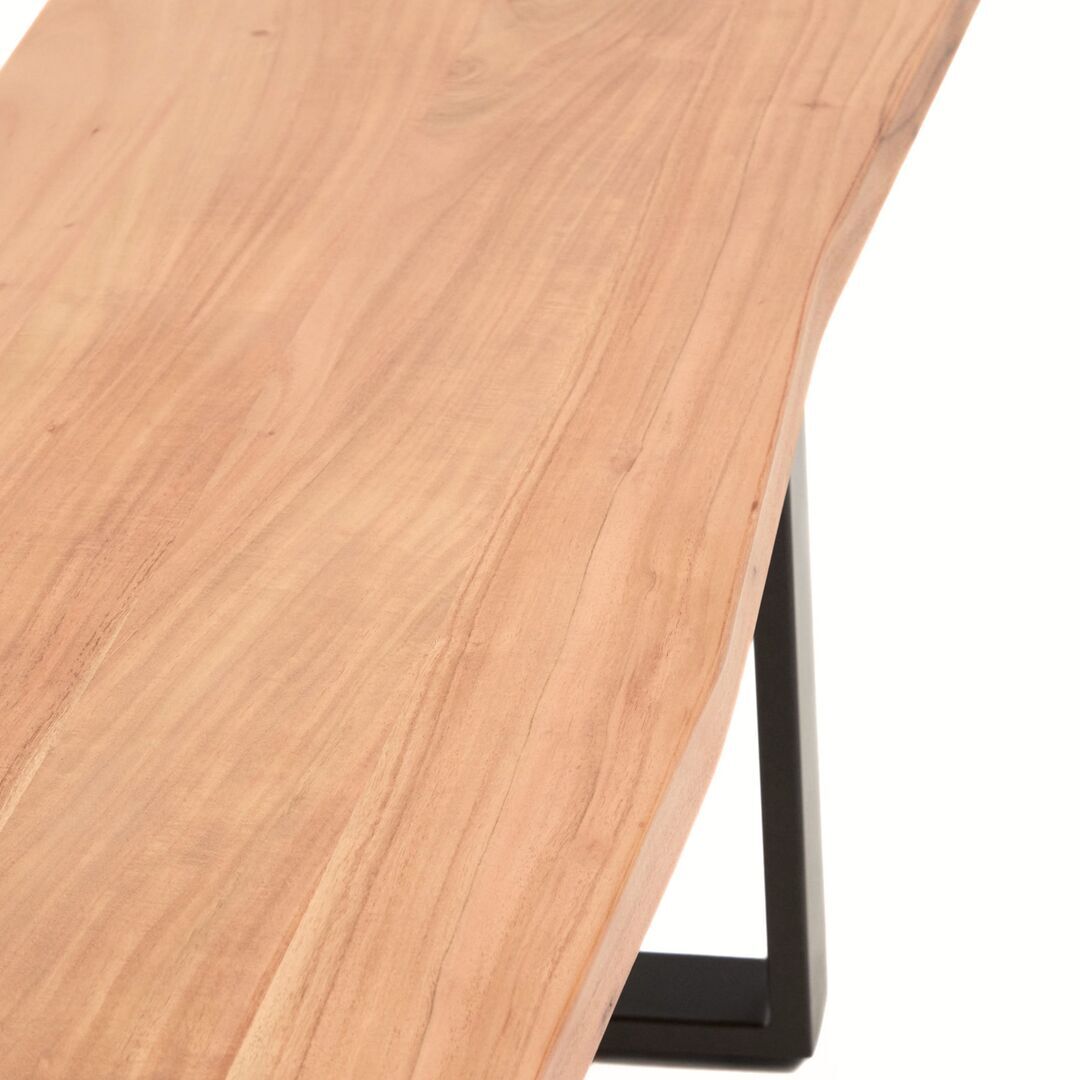 Kave Home Bank Uxue von Kave Home B: 160 cm, Natur / Schwarz