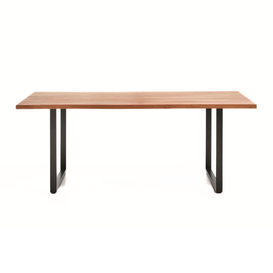 Kave Home Tisch Uxue von Kave Home L: 90 cm / B: 180 cm, Natur / Schwarz