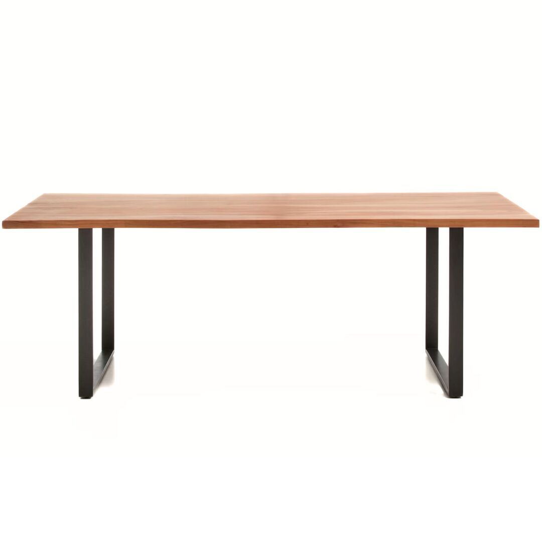 Kave Home Tisch Uxue von Kave Home L: 90 cm / B: 200 cm, Natur / Schwarz
