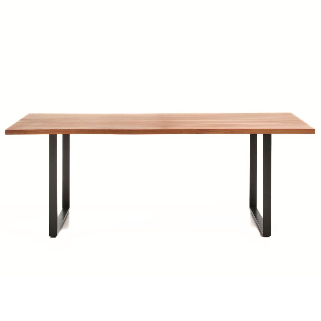 Kave Home Tisch Uxue von Kave Home L: 100 cm / B: 220 cm, Natur / Schwarz