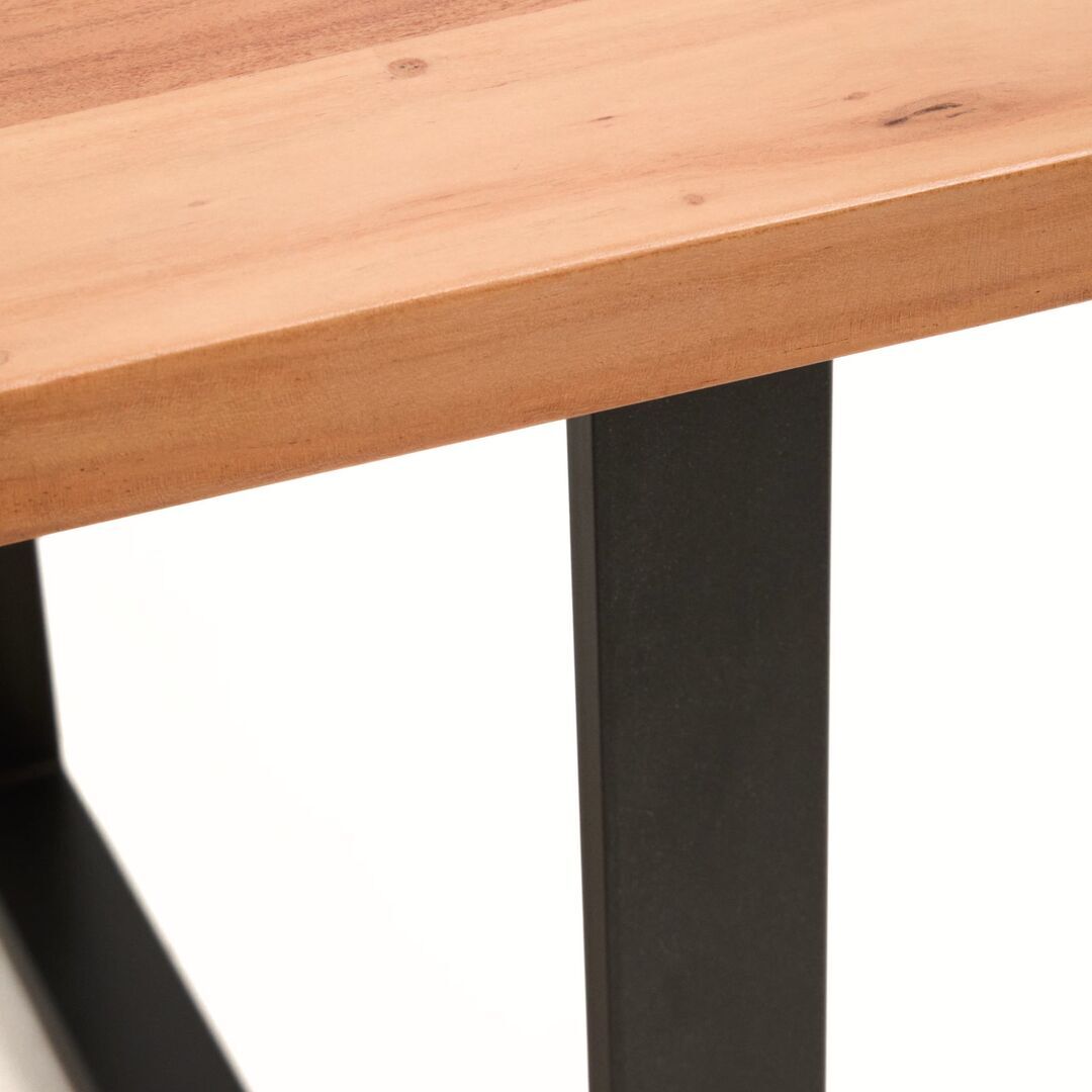 Kave Home Tisch Uxue von Kave Home L: 100 cm / B: 220 cm, Natur / Schwarz