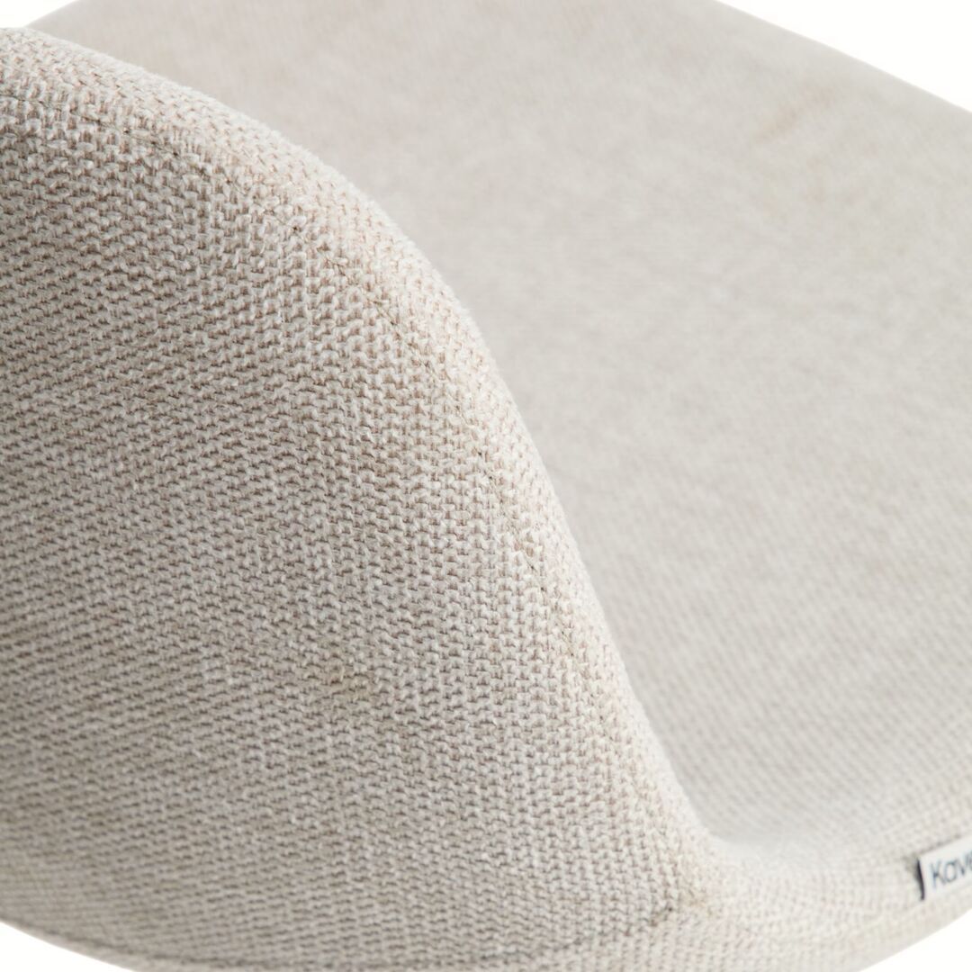 Kave Home Hohe Rückenlehne Hocker Zahara von Kave Home  Sitzhöhe: 75 cm, Chenille Beige