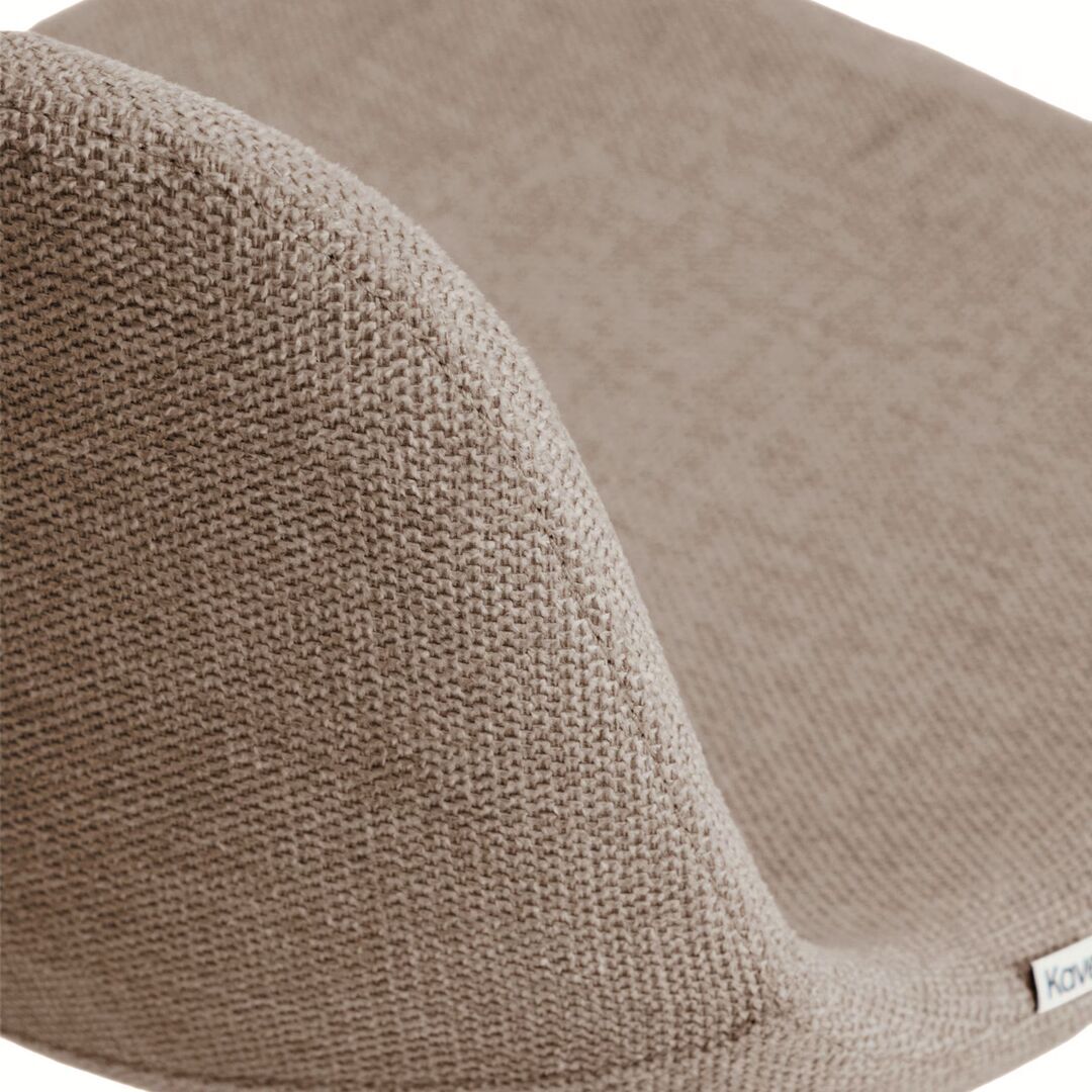 Kave Home Hohe Rückenlehne Hocker Zahara von Kave Home  Sitzhöhe: 75 cm, Chenille Braun