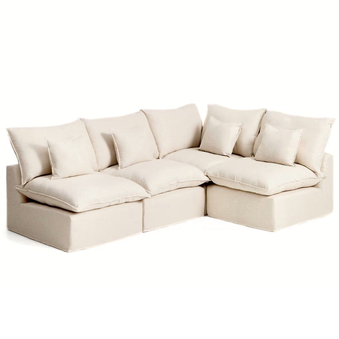 Kave Home Modulares 4-Sitzer-Ecksofa Ohne Pouf Anarela von Kave Home Beige
