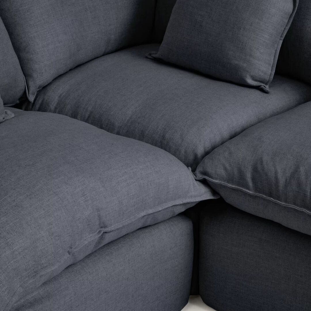 Kave Home Modulares 4-Sitzer-Ecksofa Ohne Pouf Anarela von Kave Home Dunkelgrau