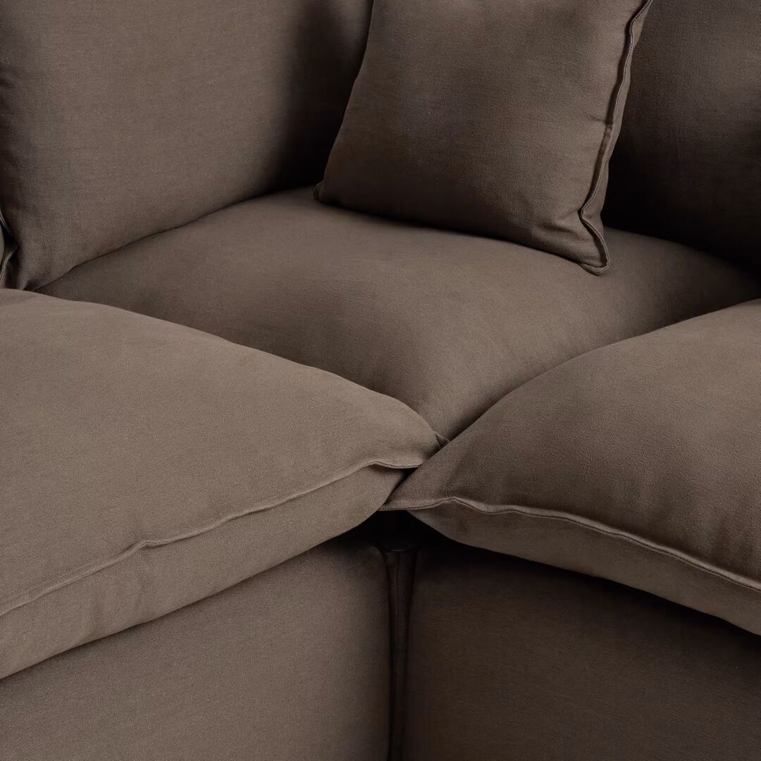Kave Home Modulares 4-Sitzer-Ecksofa Ohne Pouf Anarela von Kave Home Taupe