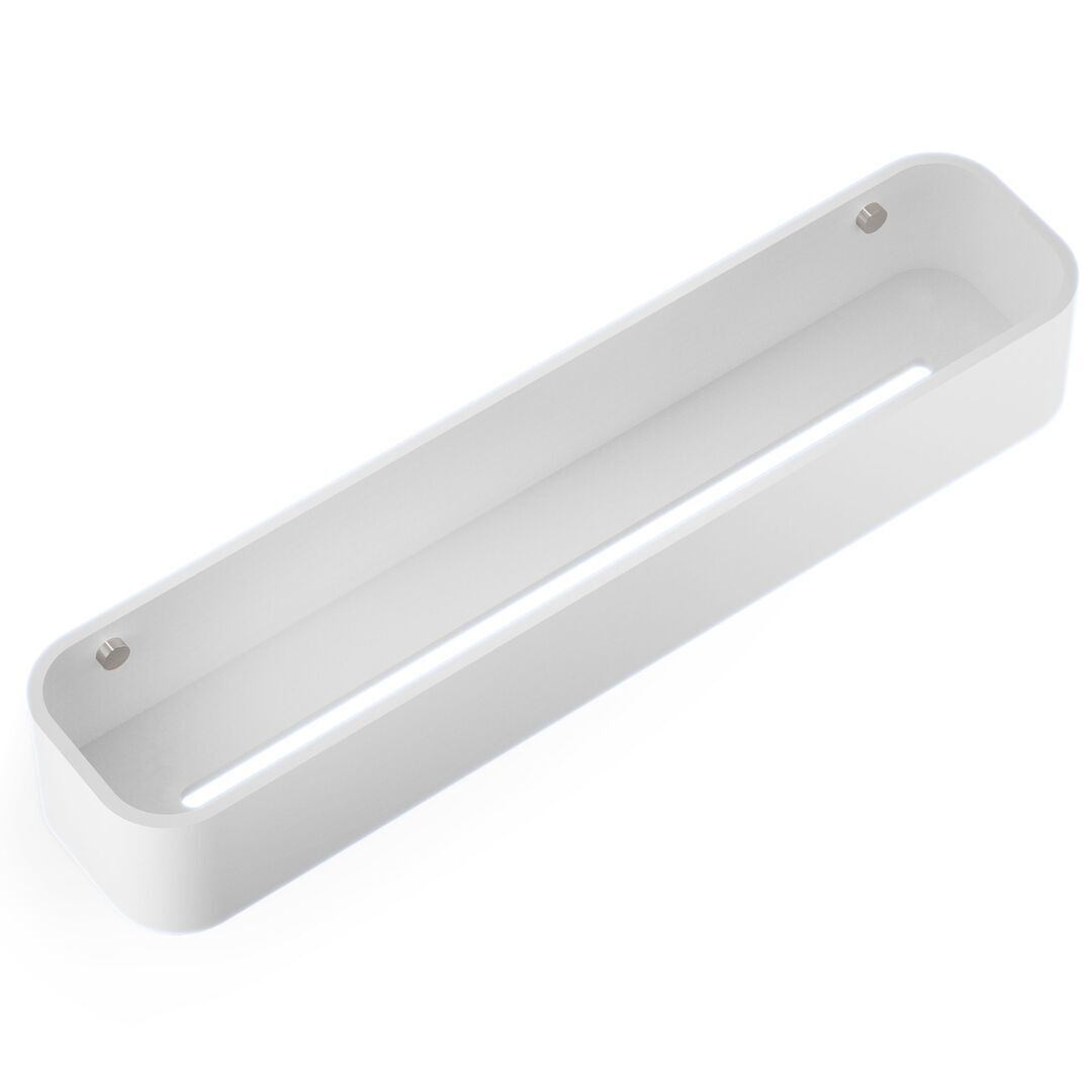 Decor Walther Duschcontainer STONE DCT45 von Decor Walther Matt Weiss, B: 45 cm, Edelstahl gebürstet