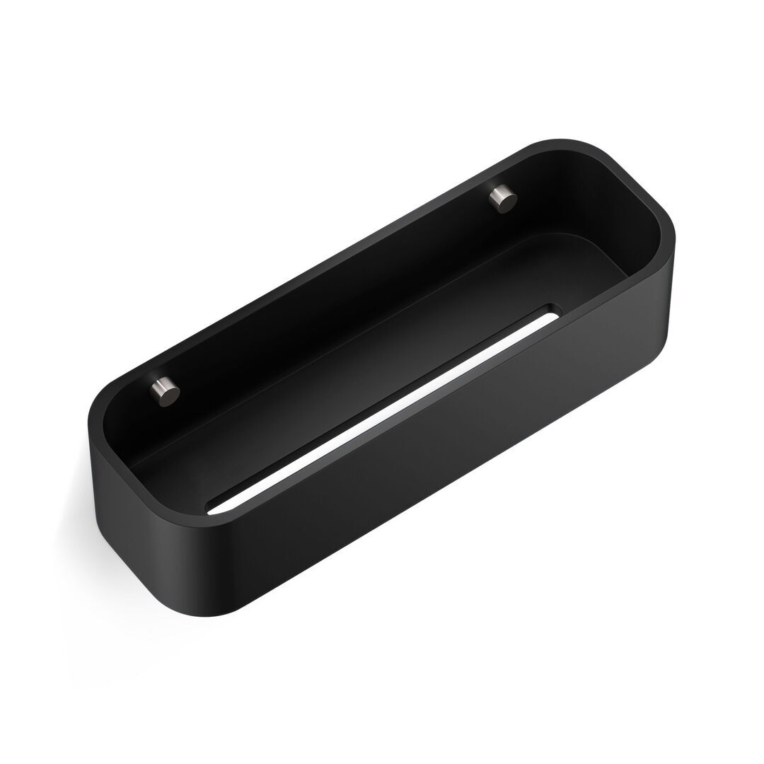 Decor Walther Duschcontainer STONE DCT45 von Decor Walther  Matt Schwarz, B: 30 cm, Edelstahl gebürstet