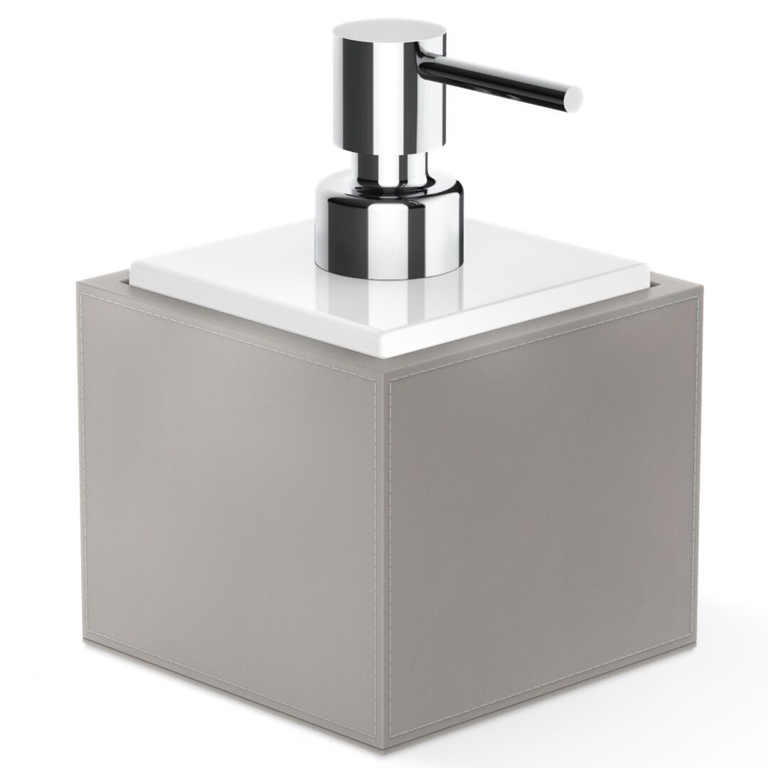Decor Walther Seifenspender BROWNIE SSP von Decor Walther Lederimitat Taupe, Weiss