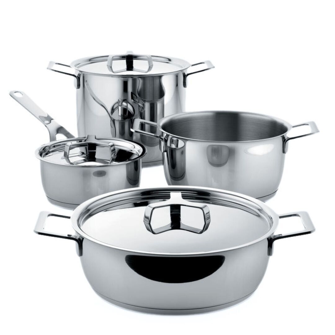Alessi Topf-Set 7-teilig Pots&Pans von Alessi Edelstahl 