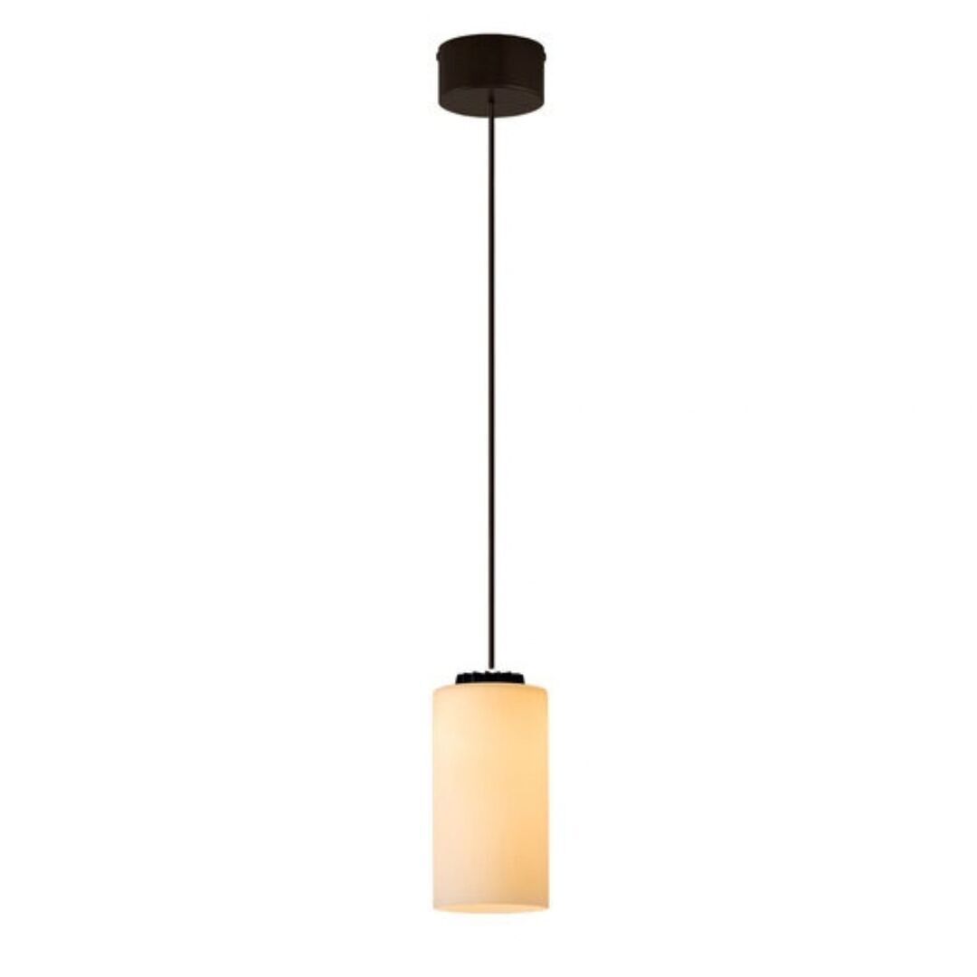 Santa & Cole Pendelleuchte Cirio Simple von Santa & Cole 1-10V, Weisses Opalglas, Schwarze Oberfläche, 3 m / 118.1