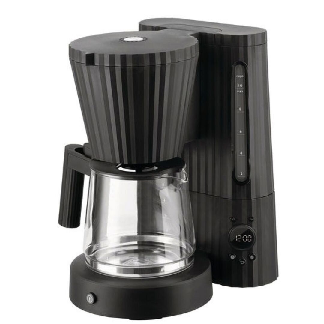Alessi Filterkaffeemaschine Plissé von Alessi Schwarz