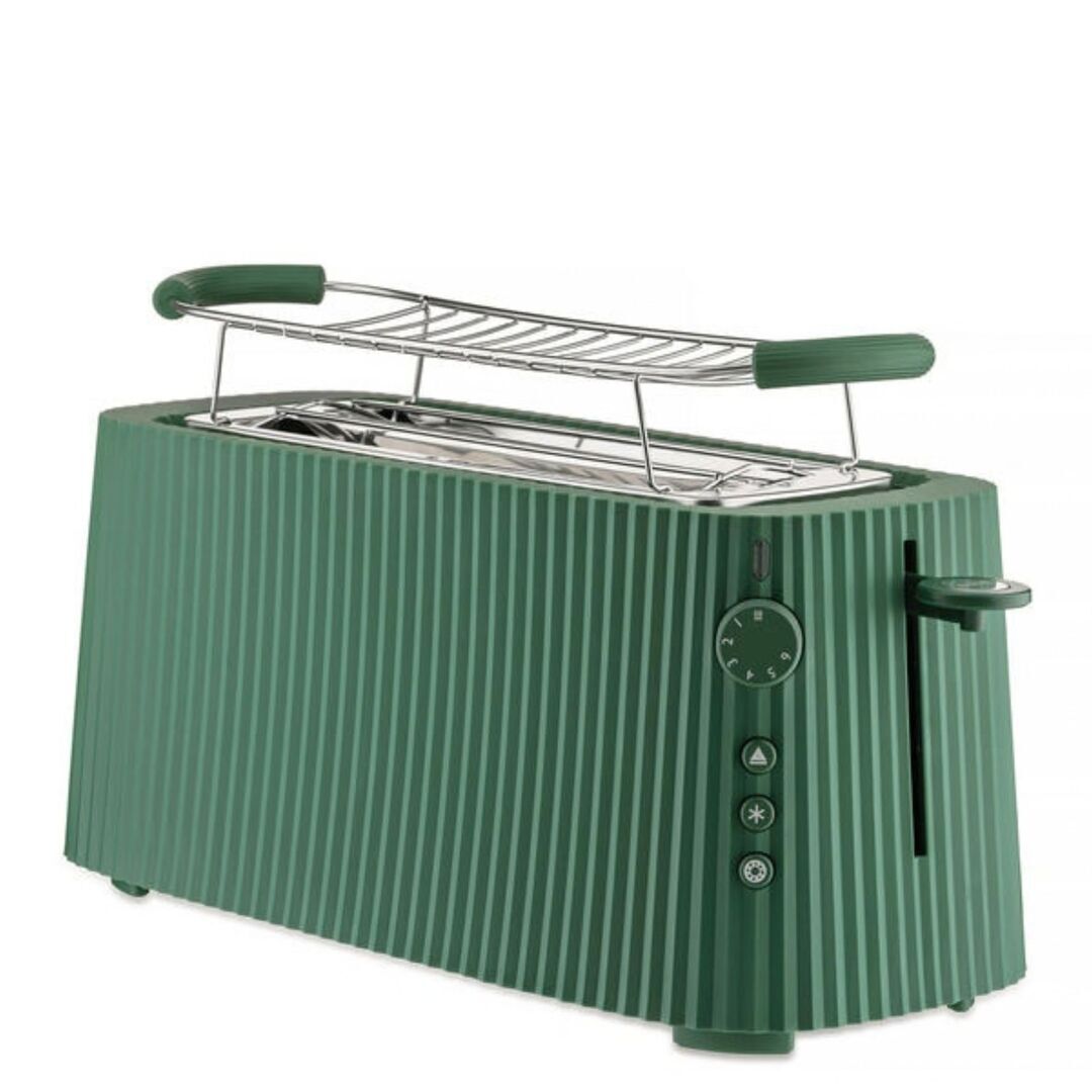 Alessi Langer Doppelfach-Toaster Plissé von Alessi Grün