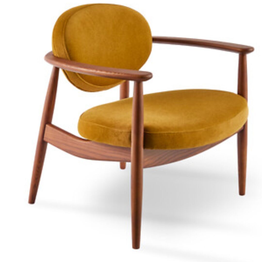 POLSPOTTEN Lounge Chair Roundy von POLSPOTTEN Ocker
