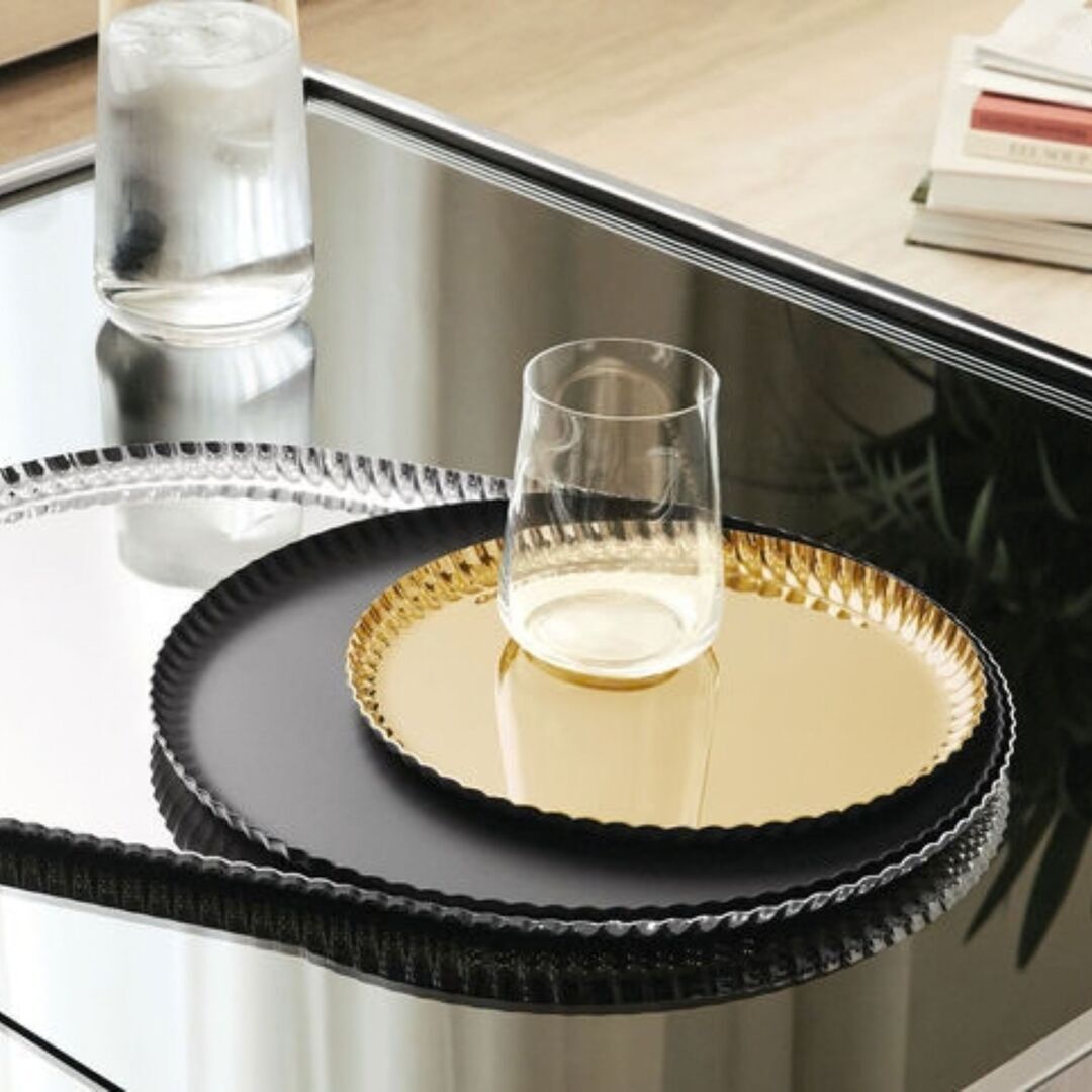 Rundes Tablett Pleats von Alessi