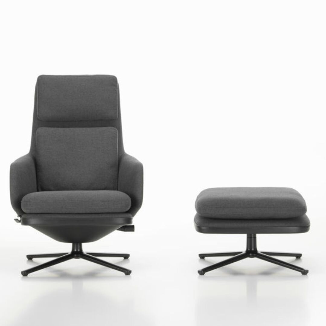Grand Relax und Ottoman in Leder von Vitra