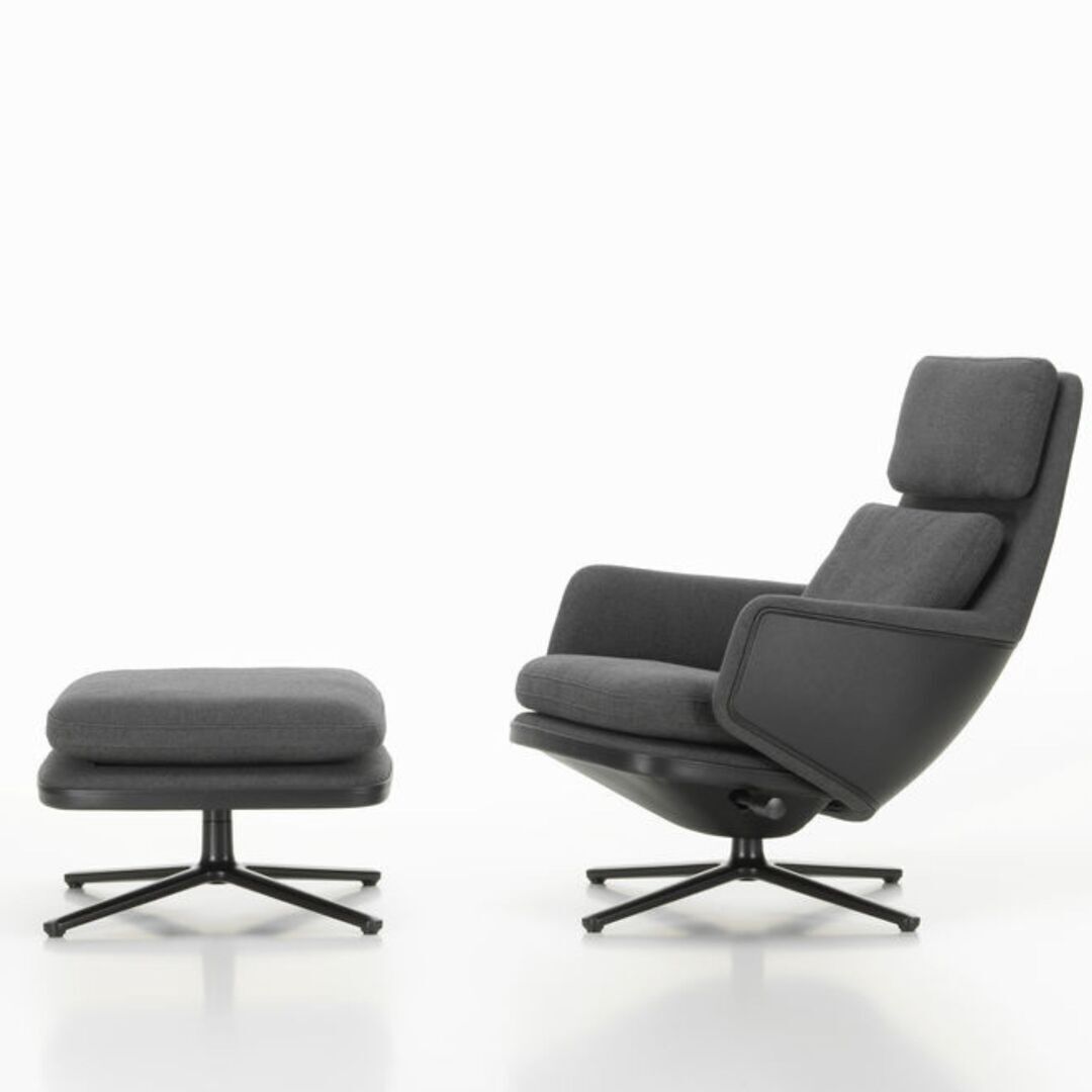 Grand Relax und Ottoman in Leder von Vitra