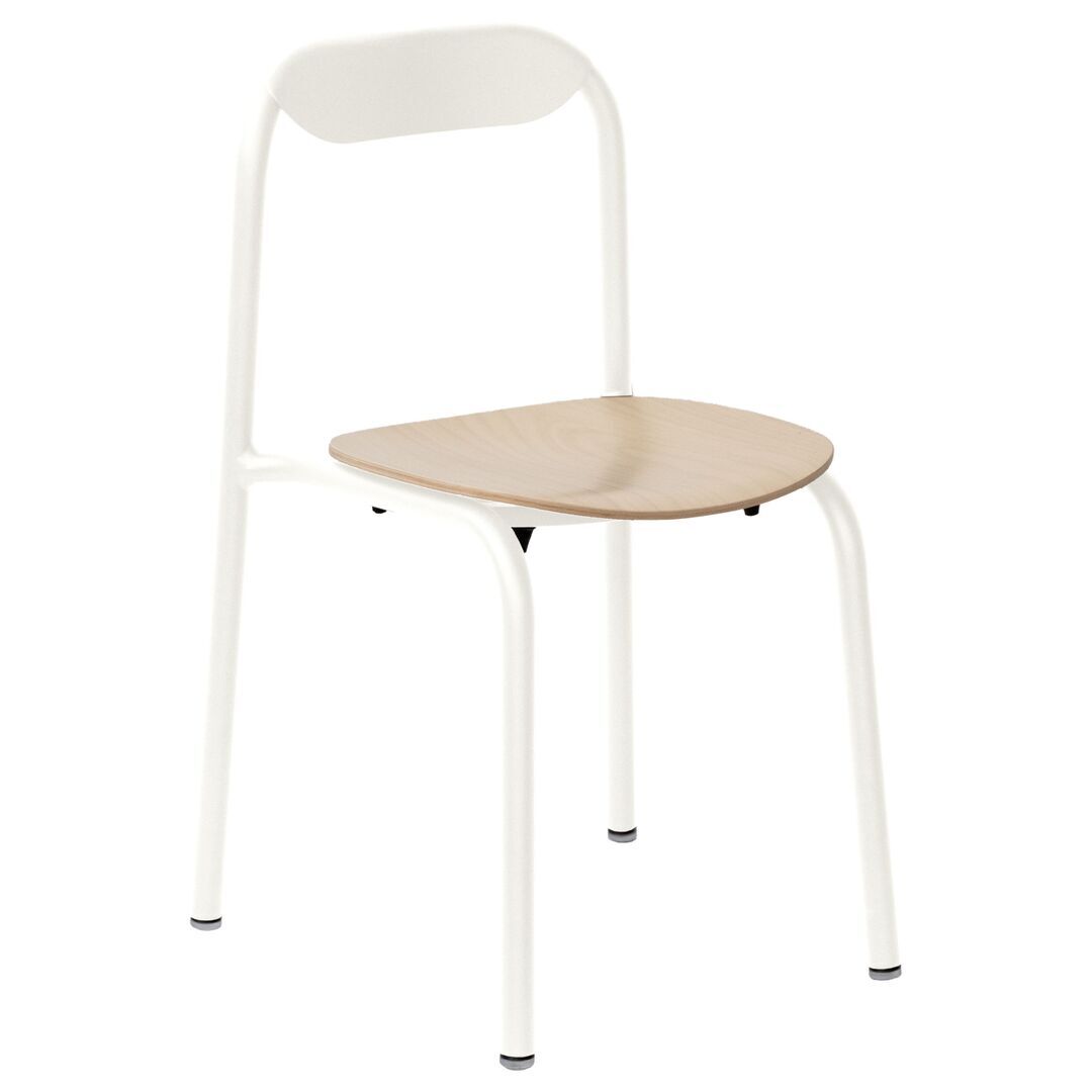 Fermob Indoor Buchenstuhl Archie von Fermob Weiss 01