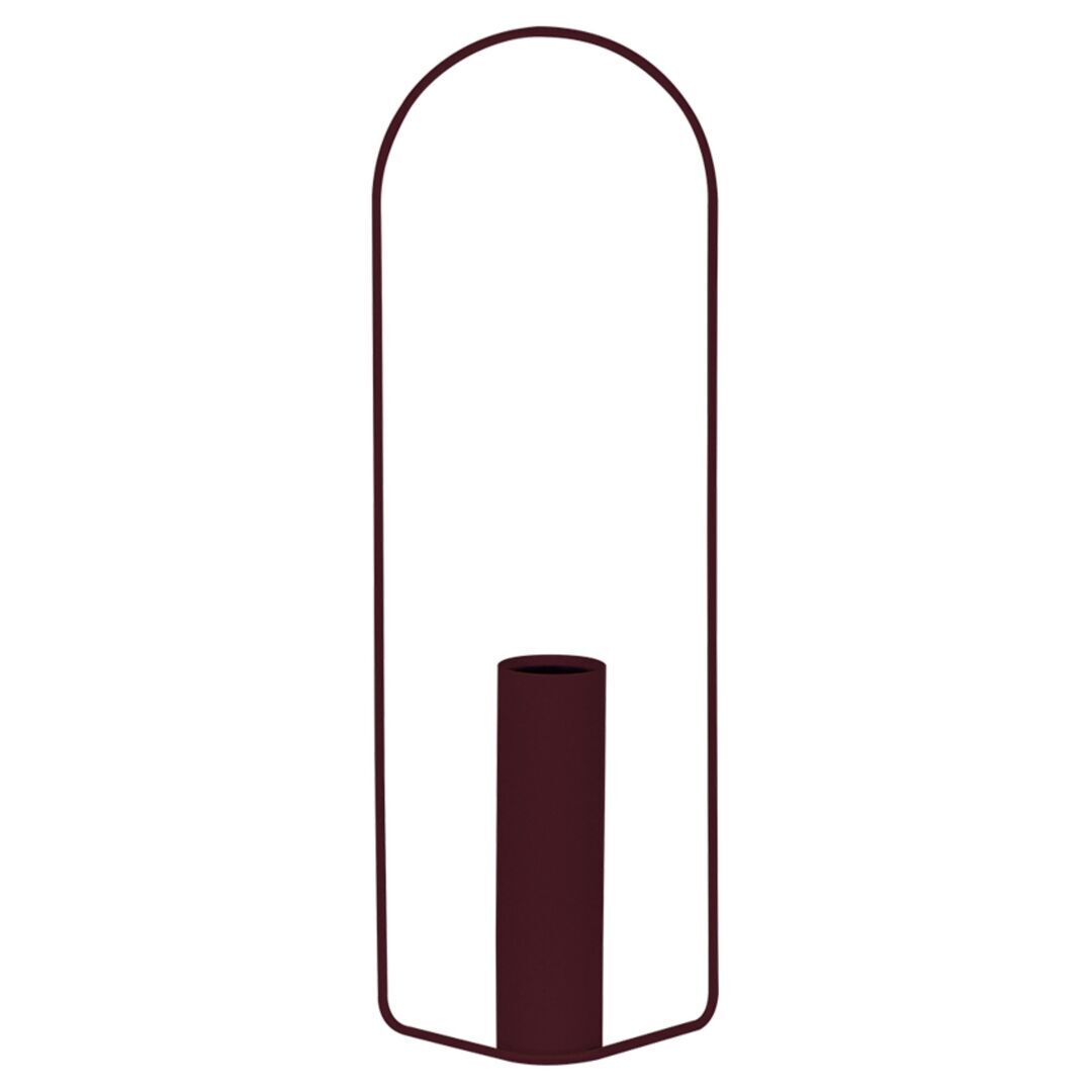 Fermob Zylindrische Vase Itac von Fermob Schwarzkirsche B9