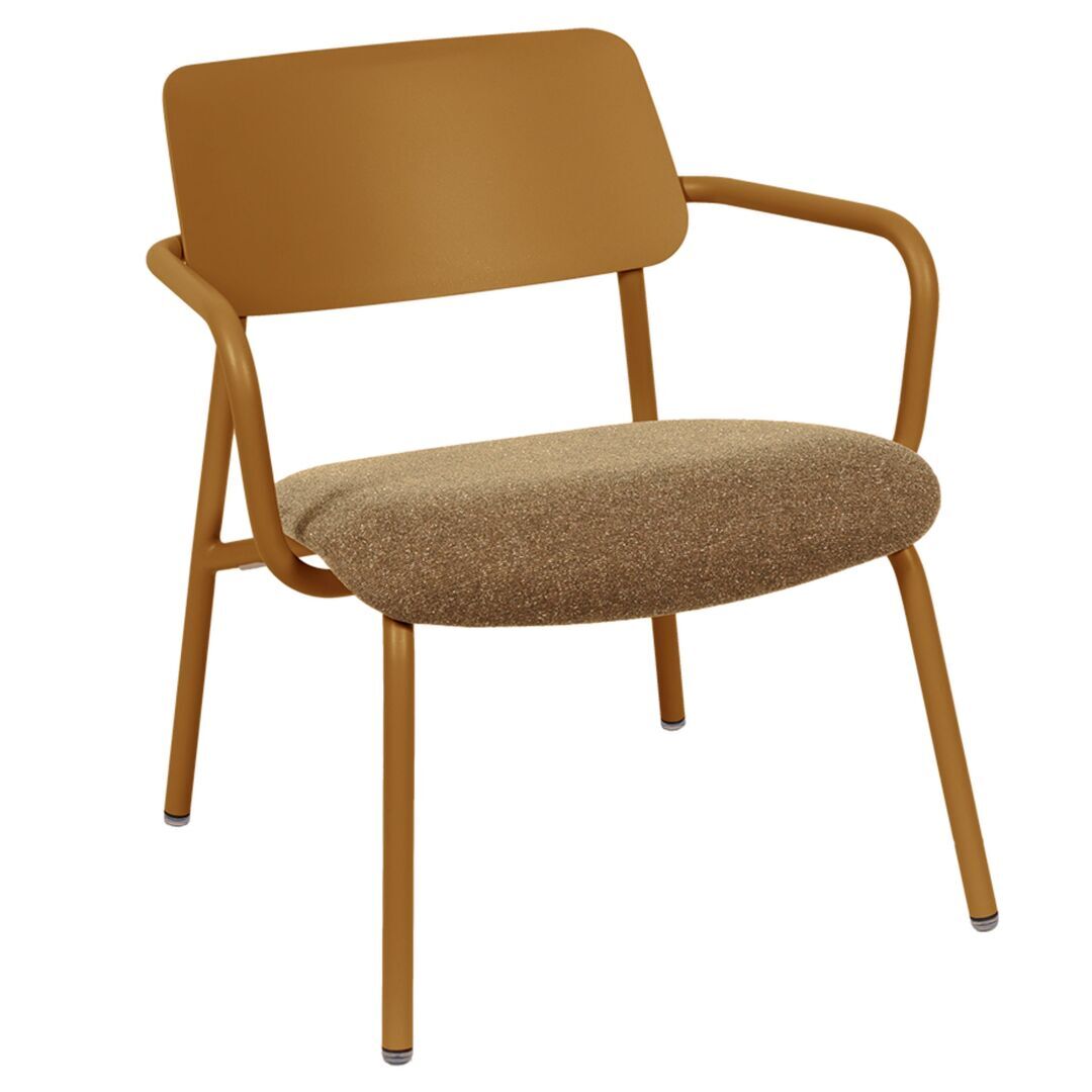 Fermob Indoor Lounge-Sessel Stoffbezug Studie von Fermob Lebkuchen - Meliertes Camelbraun D2E5