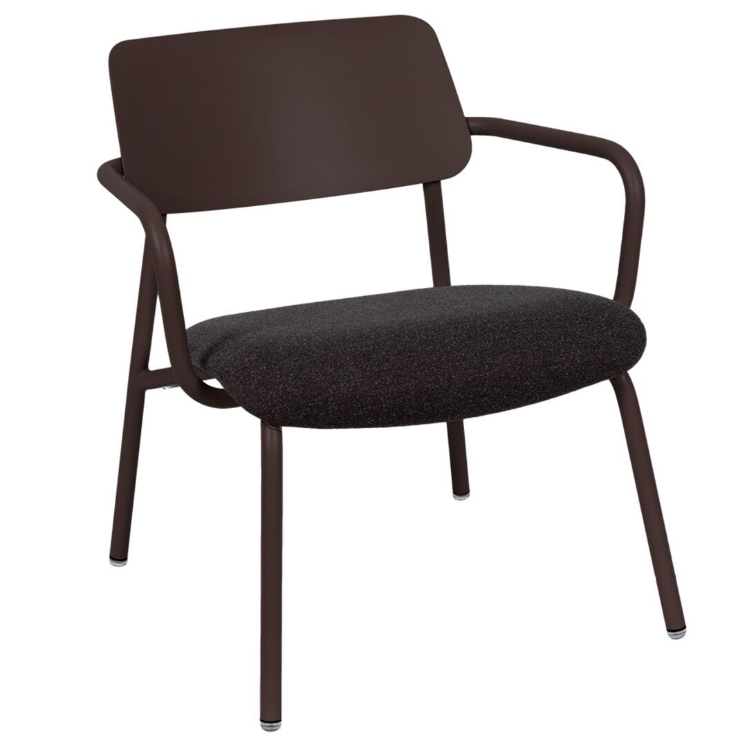 Fermob Indoor Lounge-Sessel Stoffbezug Studie von Fermob Tonka - Meliertes Braun E3E6