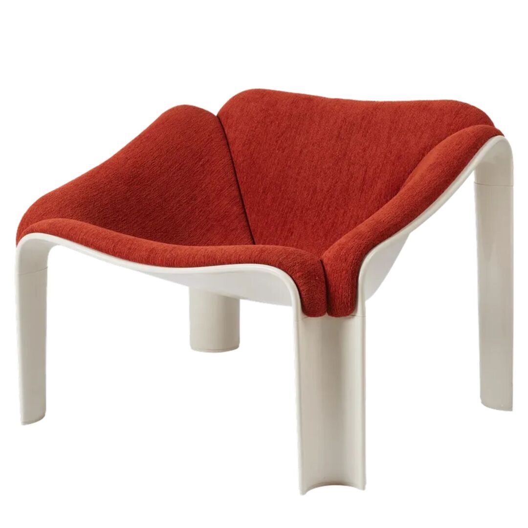Gubi Lounge Chair F300 von Gubi Alabaster White Base / Dedar Alouette 006