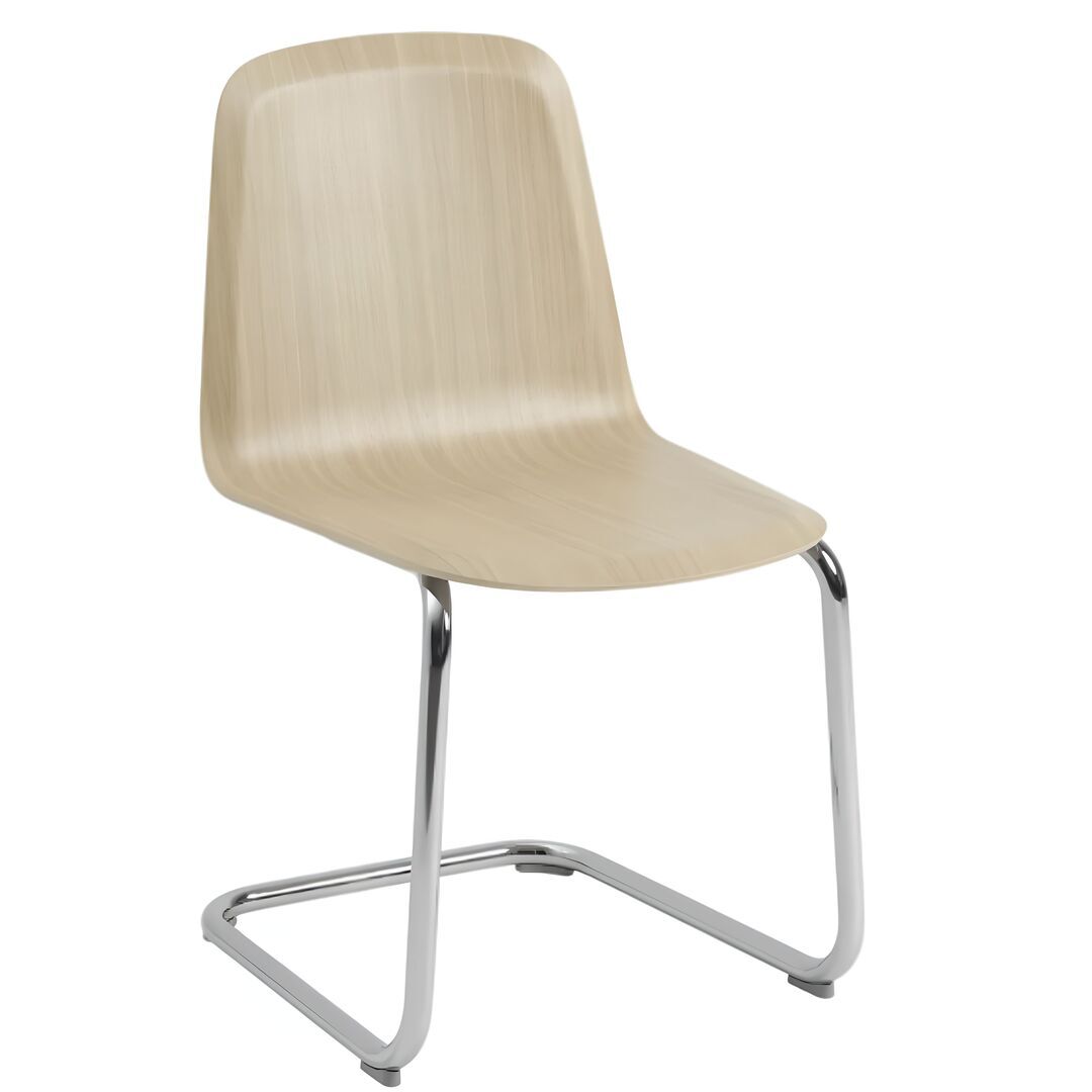 Muuto Stuhl Brink Cantilever von Muuto Oak / Chrome