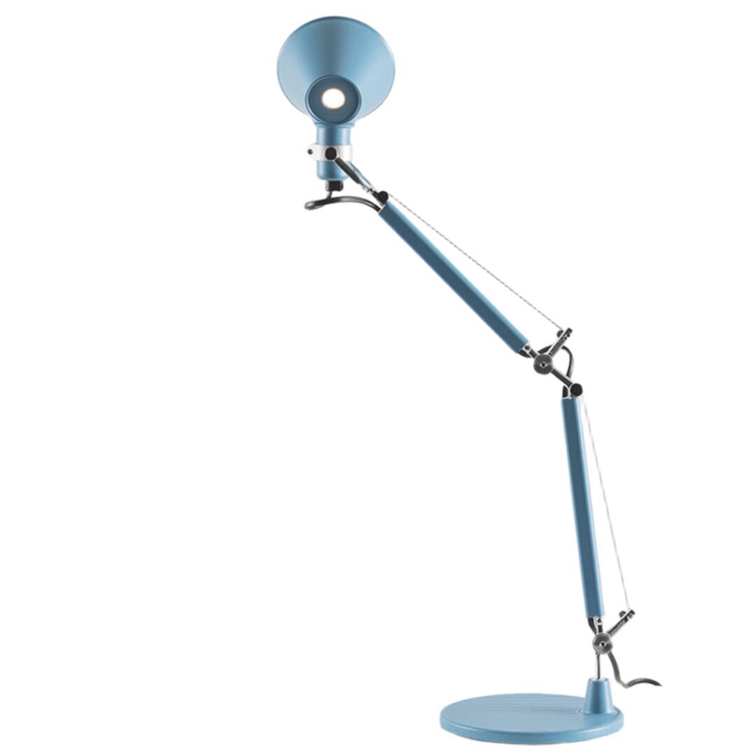 Artemide Tischleuchte Tolomeo Micro mit Fuss von Artemide Hellblau