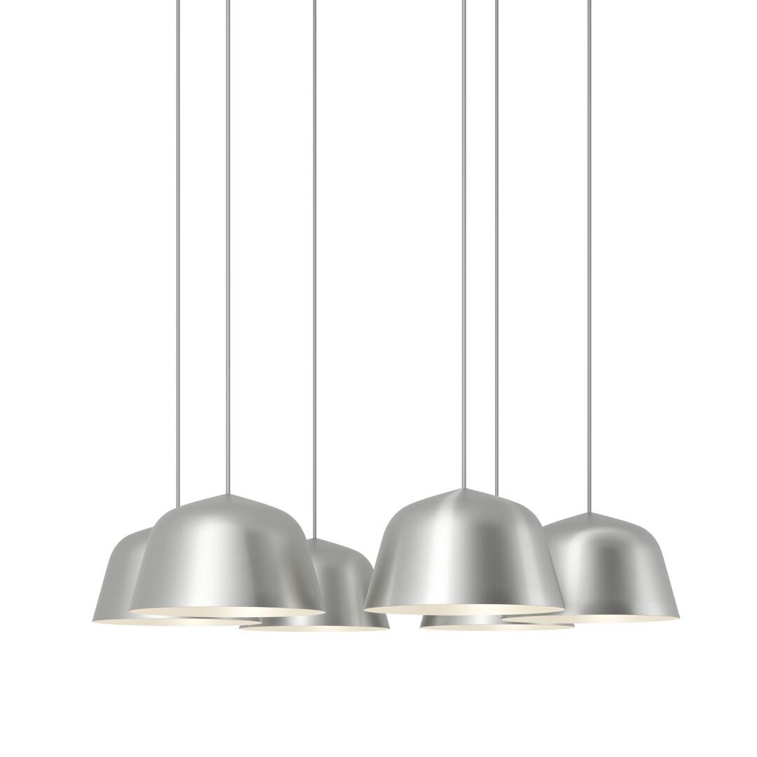 Muuto Cluster Pendelleuchten Ambit von Muuto Brushed Aluminum