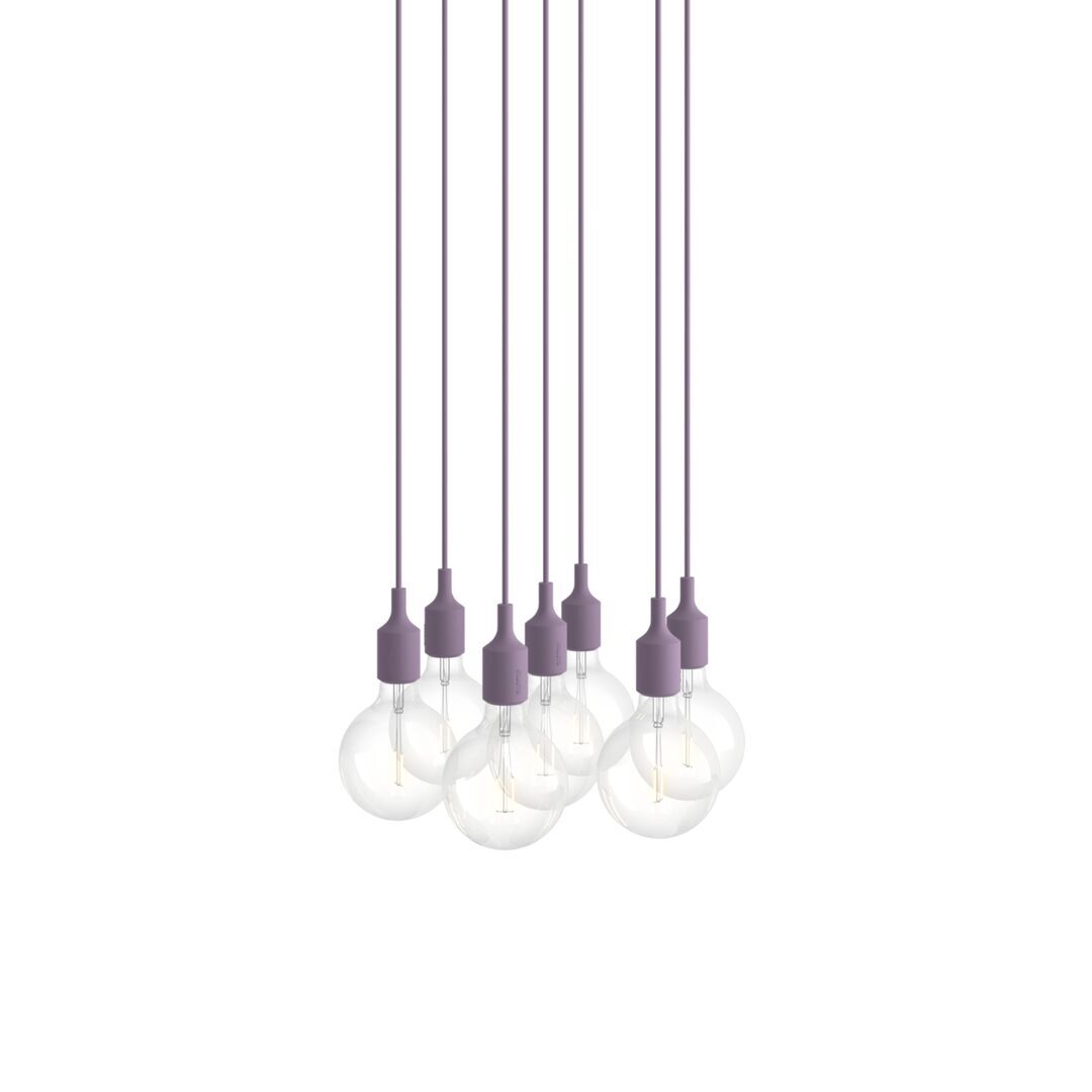 Muuto Cluster Pendelleuchten E27 von Muuto Dusty Lilac, 7 Lampen