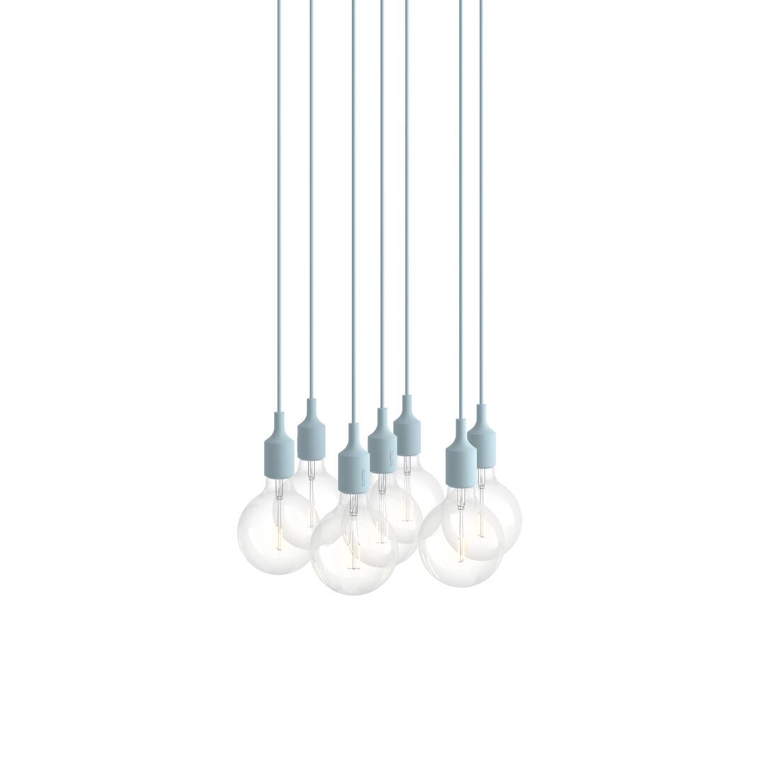 Muuto Cluster Pendelleuchten E27 von Muuto Light Blue, 7 Lampen