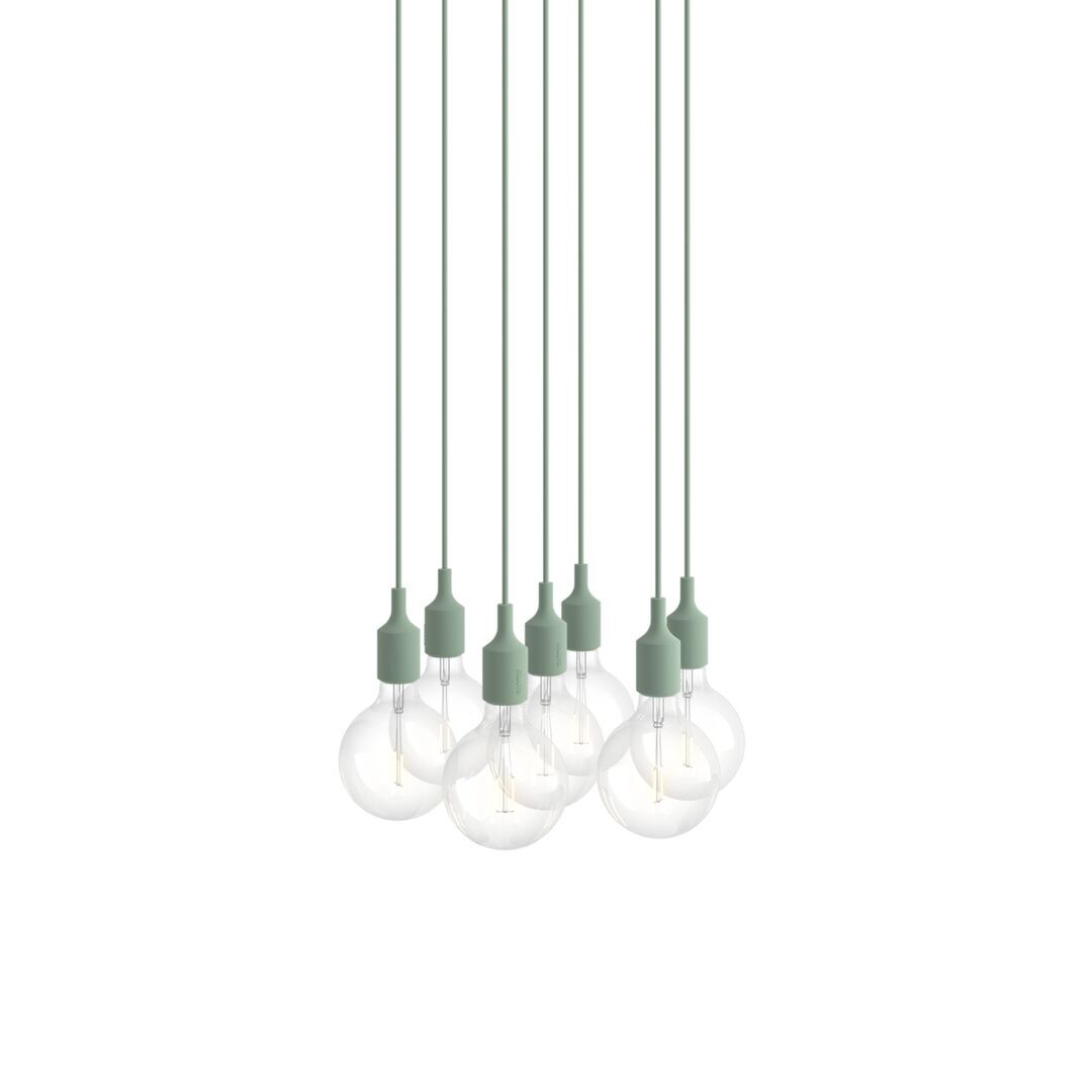 Muuto Cluster Pendelleuchten E27 von Muuto Light Green, 7 Lampen