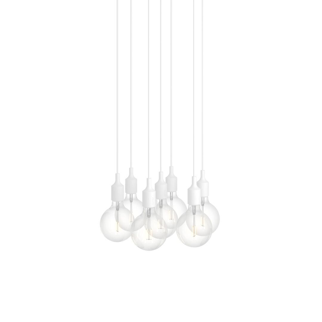 Muuto Cluster Pendelleuchten E27 von Muuto White, 7 Lampen
