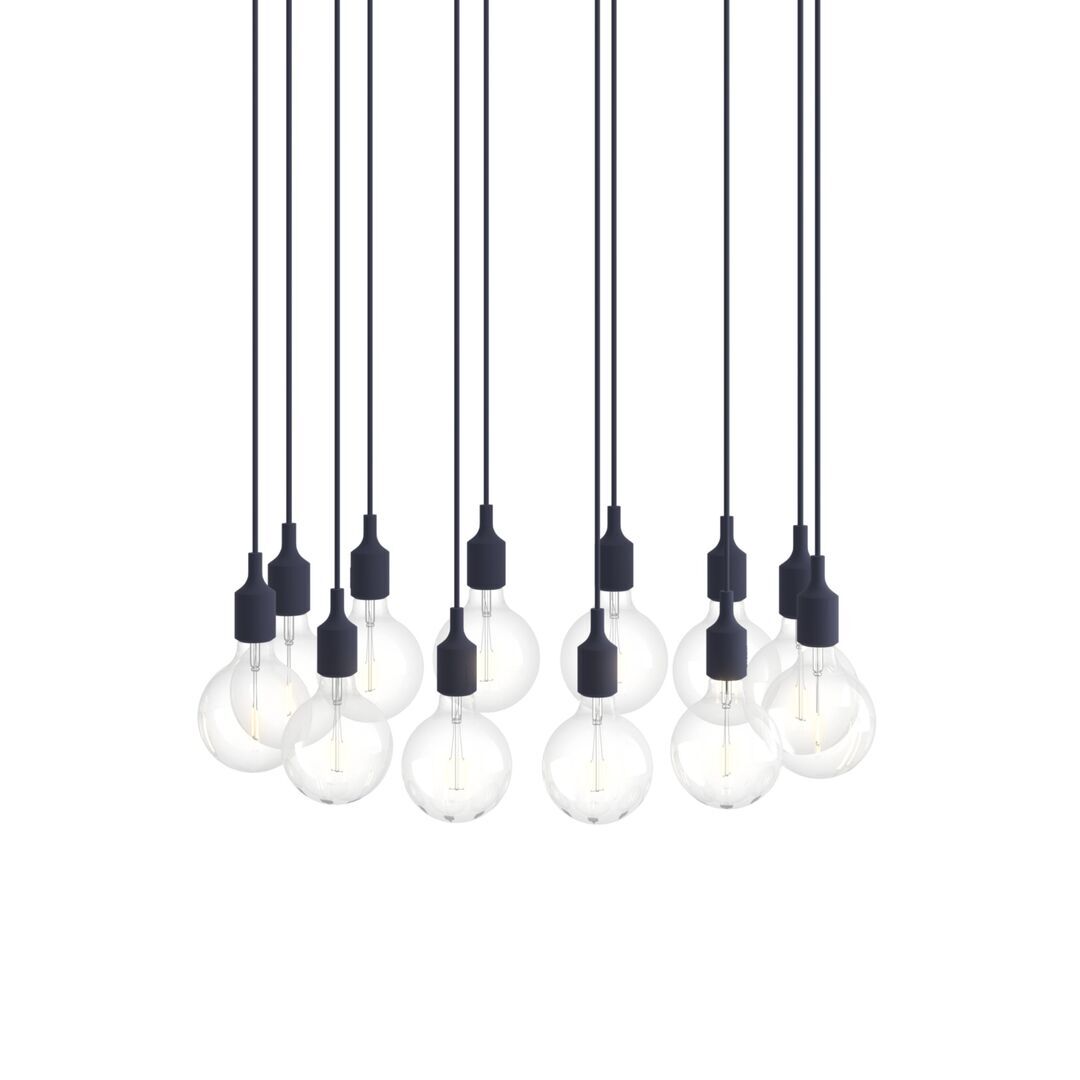 Muuto Cluster Pendelleuchten E27 von Muuto Midnight Blue, 12 Lampen