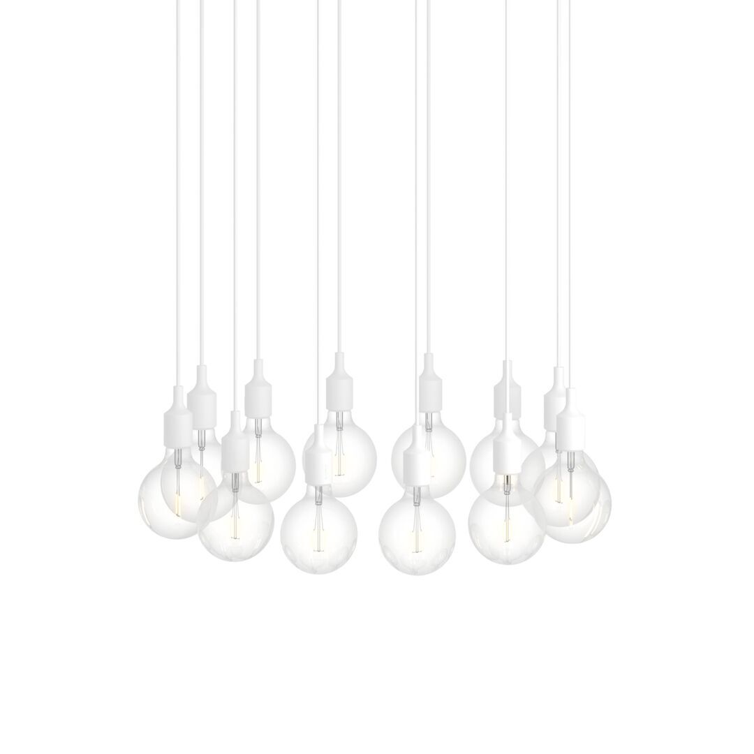 Muuto Cluster Pendelleuchten E27 von Muuto White, 12 Lampen