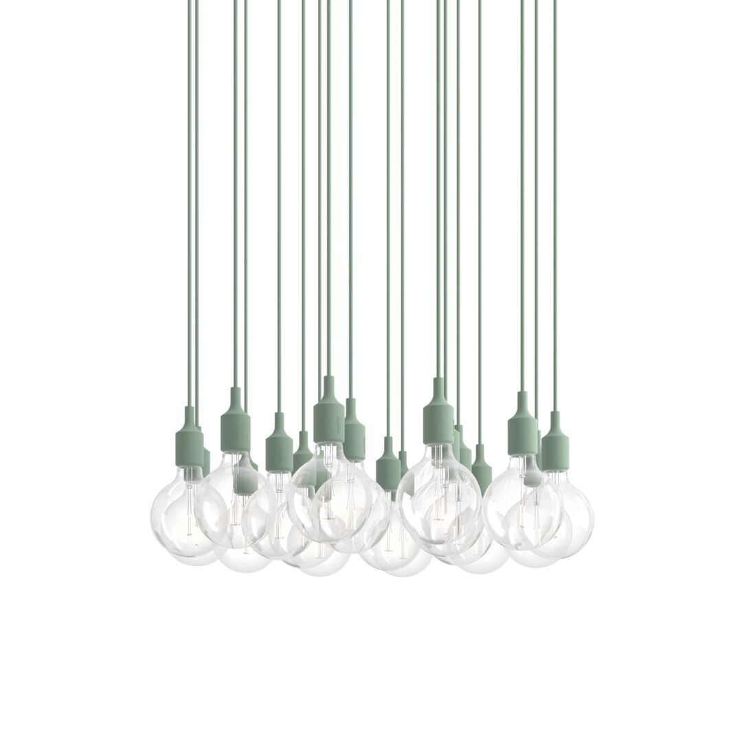 Muuto Cluster Pendelleuchten E27 von Muuto Light Green, 18 Lampen