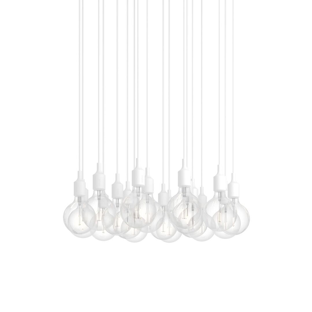 Muuto Cluster Pendelleuchten E27 von Muuto White, 18 Lampen