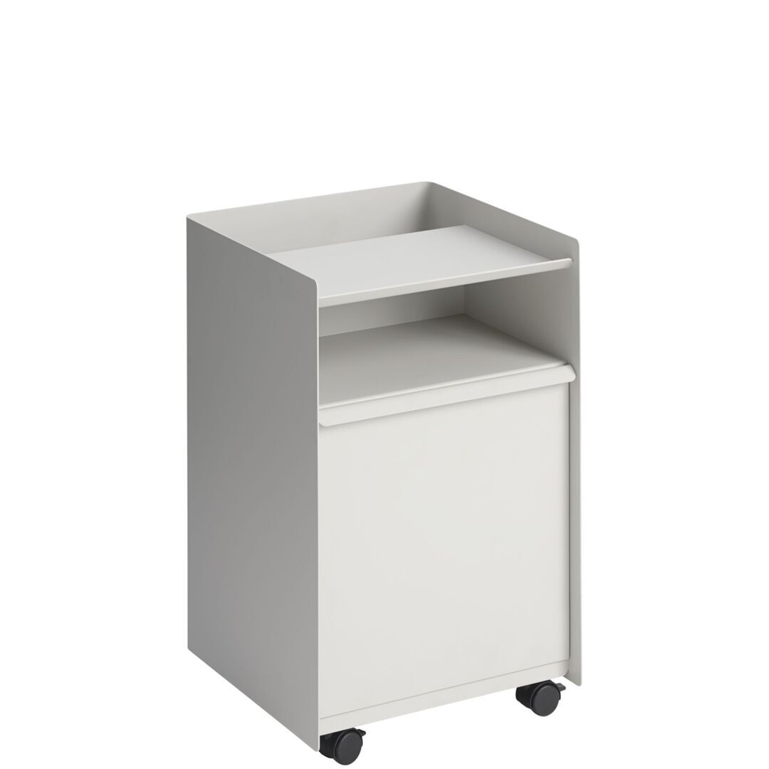 Muuto Rollcontainer Folded von Muuto Grey, Geschlossen niedrig