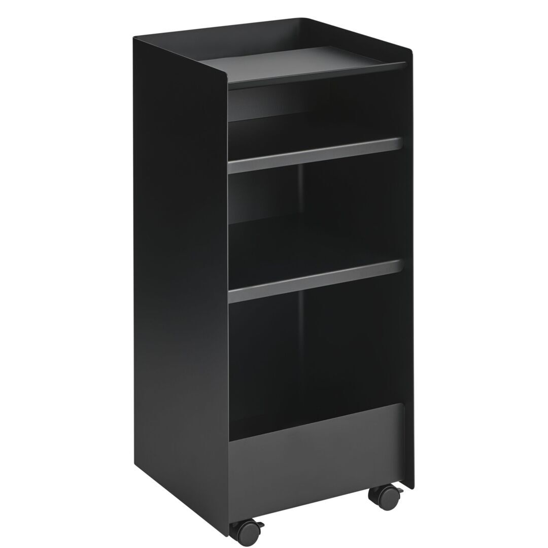 Muuto Rollcontainer Folded von Muuto Black, Offen hoch