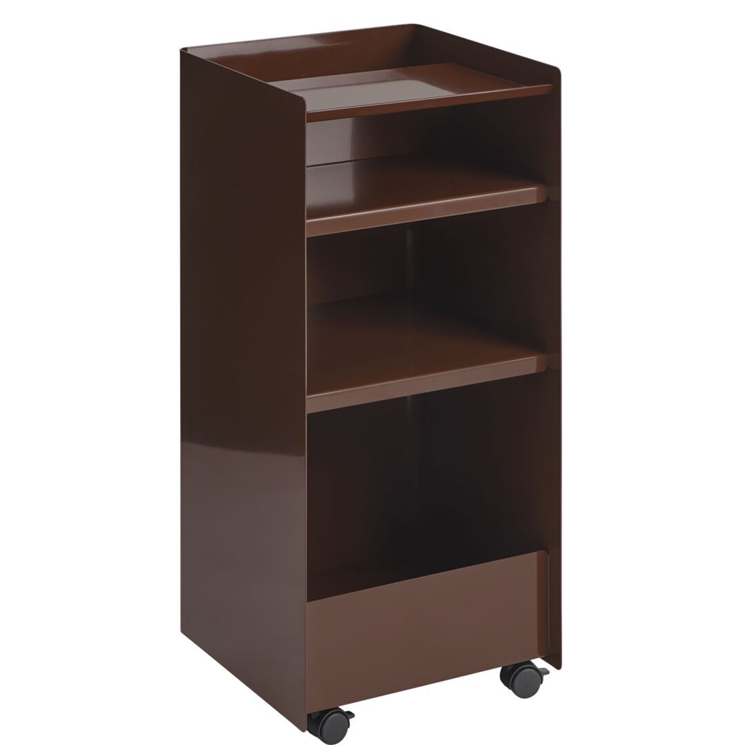 Muuto Rollcontainer Folded von Muuto Dark Red, Offen hoch