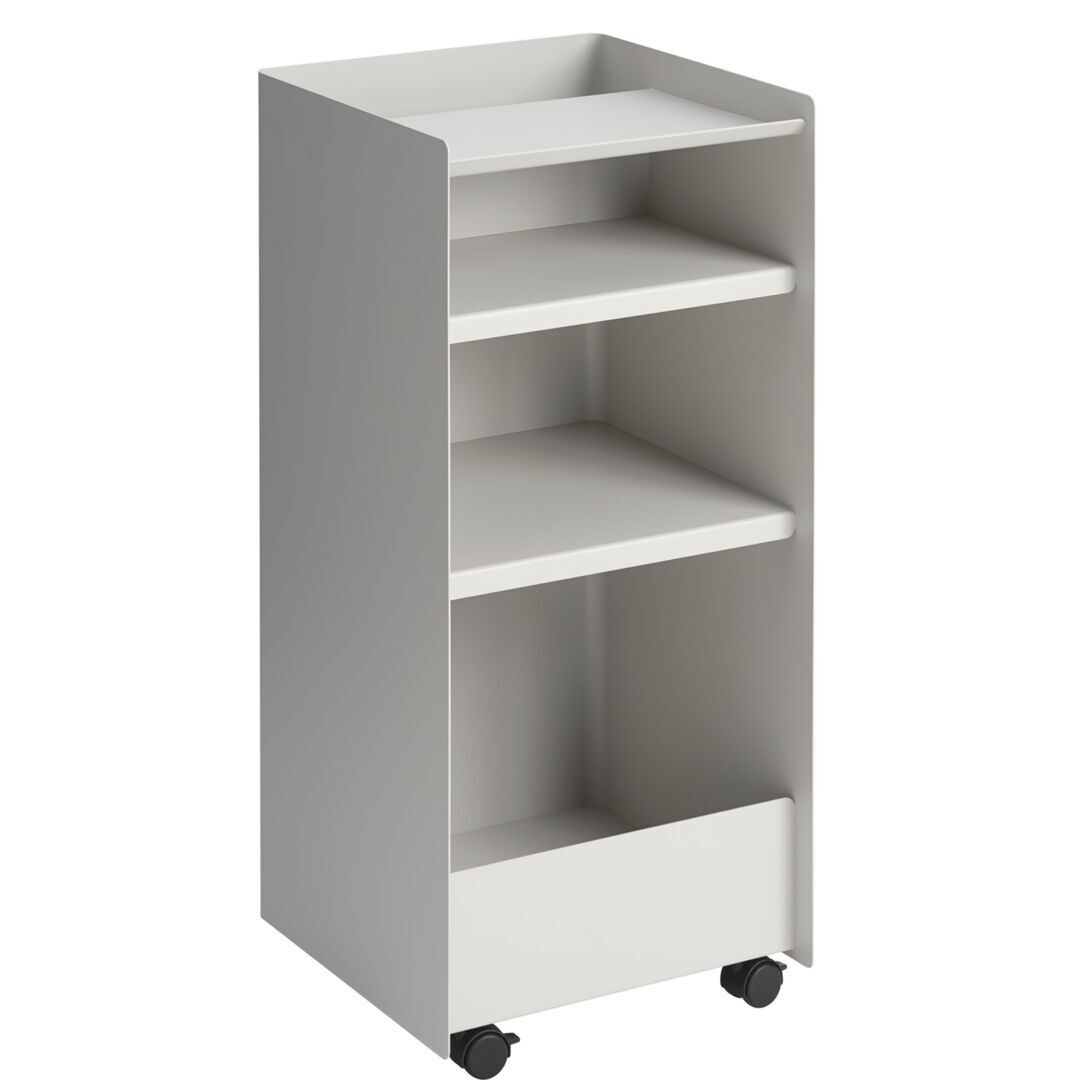 Muuto Rollcontainer Folded von Muuto Grey, Offen hoch