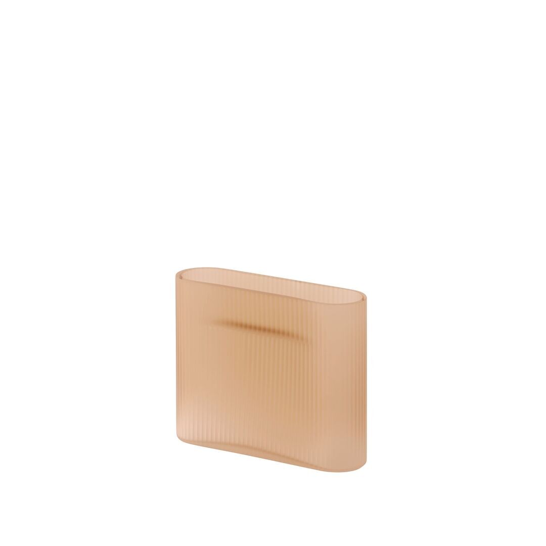 Muuto Ridge Vase Hellorange, H: 16.5 cm