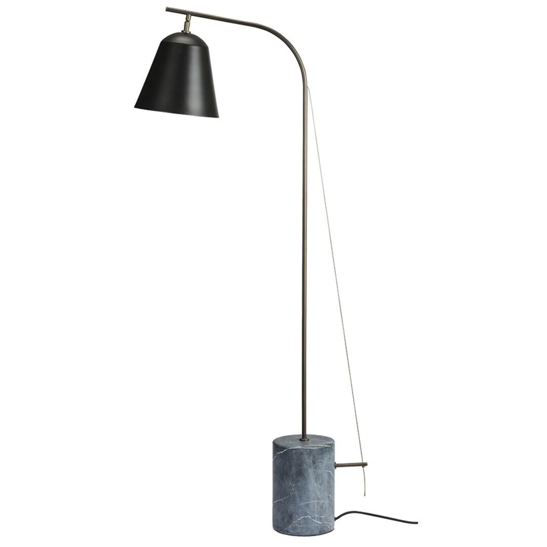 Norr11 Line One Aluminium schwarz - Messing oxidiert -  Marmor grau