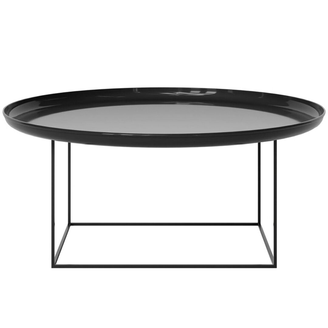 Norr11 Duke Table Lacquered Obsidian Black, Ø: 90 cm