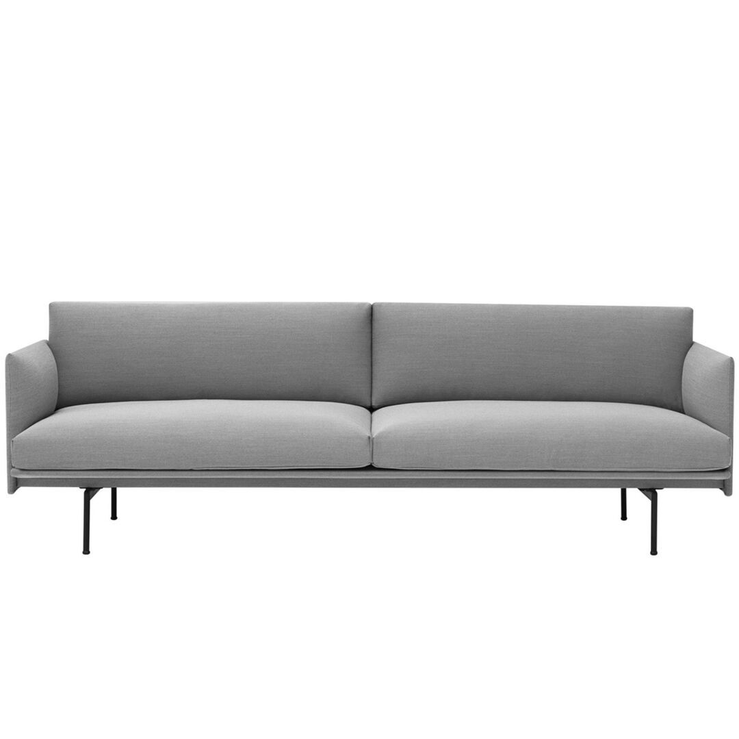 Muuto 3-er Sofa 'Outline' Ton 12 / Schwarz