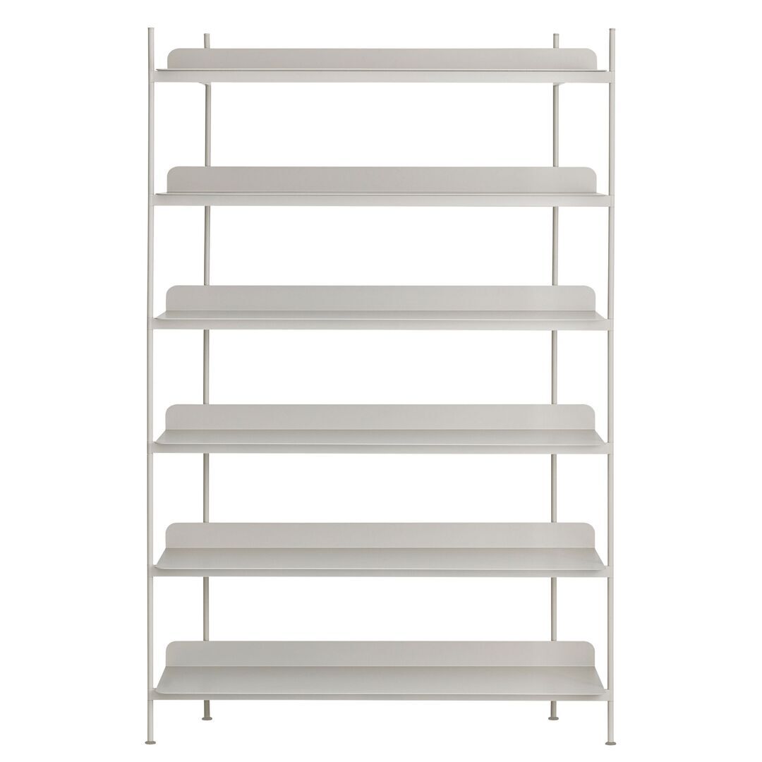 Muuto Hohes Regal 'Compile' Grau, 6 Tablare / H: 183 cm